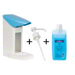 Desifektionsmittelspender Set, Safety Plus inkl. Pumpe +1 L Sterillium, 3-tlg.