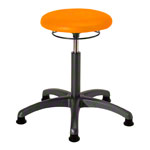 Drehhocker Standard mit Polster und Gleitern