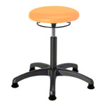 Drehhocker Standard mit Polster und Gleitern