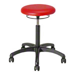 Drehhocker Standard mit Polster und Rollen