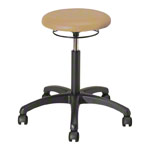 Drehhocker Standard mit Polster und Rollen