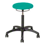 Drehhocker Standard mit Polster und Rollen