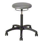 Drehhocker Standard mit Polster und Rollen
