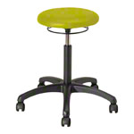 Drehhocker Standard mit Polster und Rollen