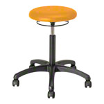 Drehhocker Standard mit Polster und Rollen