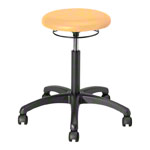 Drehhocker Standard mit Polster und Rollen