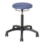 Drehhocker Standard mit Polster und Rollen