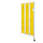 Faltwand flexibel, 3-flgelig, H x B 165 x 90 cm