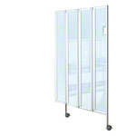 Faltwand flexibel, 4-flgelig, H x B 165 x 120 cm