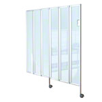Faltwand flexibel, 6-flgelig, HxB 165x180 cm