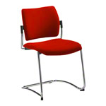 Freischwinger Stuhl mit Polster