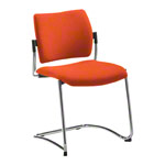 Freischwinger Stuhl mit Polster