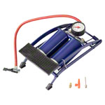 Fußluftpumpe inkl. Manometer, 2 Zylinder