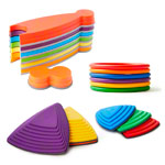 Gonge Koordinations-Set, Fluss-Steine + Balanceweg + Activity Rings, 19-tlg.