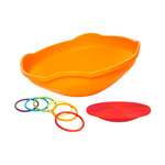 Gonge Koordinationsset, 8-tlg. GymTop Balacekreisel, Mini Top Spielkreisel, Activity Rings