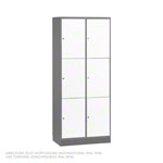 Großraum-Schließfachschrank mit 6 Fächern, HxBxT 195x82x49 cm