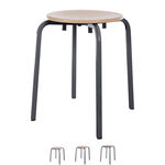Gymnastikhocker Exklusiv mit Holzsitzflche,  35 cm, Gestellfarbe anthrazit