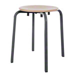 Gymnastikhocker Exklusiv mit Holzsitzflche,  35 cm, Gestellfarbe anthrazit