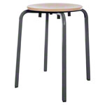 Gymnastikhocker Exklusiv mit Holzsitzflche,  35 cm, Gestellfarbe anthrazit