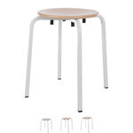 Gymnastikhocker Exklusiv mit Holzsitzflche,  35 cm, Gestellfarbe wei