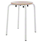 Gymnastikhocker Exklusiv mit Holzsitzflche,  35 cm, Gestellfarbe wei