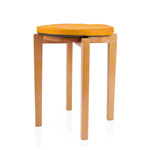 Gymnastikhocker-Set aus Holz inkl. Sitzkissen aus Kunstleder, Set 2-tlg.
