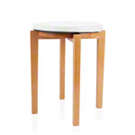 Gymnastikhocker-Set aus Holz inkl. Sitzkissen aus Kunstleder, Set 2-tlg.