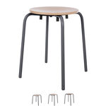 Gymnastikhocker Standard mit Holzsitzflche,  35 cm, Gestellfarbe anthrazit
