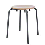 Gymnastikhocker Standard mit Holzsitzflche,  35 cm, Gestellfarbe anthrazit