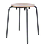 Gymnastikhocker Standard mit Holzsitzflche,  35 cm, Gestellfarbe anthrazit