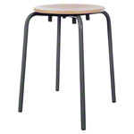 Gymnastikhocker Standard mit Holzsitzflche,  35 cm, Gestellfarbe anthrazit