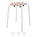 Gymnastikhocker Standard mit Holzsitzflche,  35 cm, Gestellfarbe wei