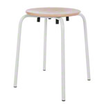 Gymnastikhocker Standard mit Holzsitzflche,  35 cm, Gestellfarbe wei