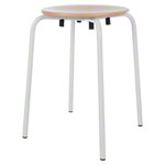 Gymnastikhocker Standard mit Holzsitzflche,  35 cm, Gestellfarbe wei
