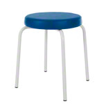 Gymnastikhocker Standard mit Komfort-Polster,  38 cm, Gestellfarbe wei