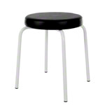 Gymnastikhocker Standard mit Komfort-Polster,  38 cm, Gestellfarbe wei