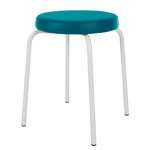 Gymnastikhocker Standard mit Komfort-Polster,  38 cm, Gestellfarbe wei
