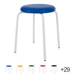Gymnastikhocker Standard mit Polster, 38 cm, Gestellfarbe wei