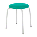 Gymnastikhocker Standard mit Polster, 38 cm, Gestellfarbe wei