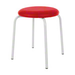 Gymnastikhocker Standard mit Polster, 38 cm, Gestellfarbe wei