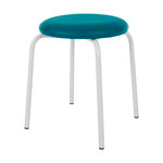 Gymnastikhocker Standard mit Polster, 38 cm, Gestellfarbe wei
