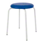 Gymnastikhocker Standard mit Polster, 38 cm, Gestellfarbe wei