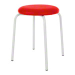 Gymnastikhocker Standard mit Polster, 38 cm, Gestellfarbe wei