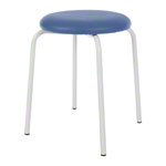 Gymnastikhocker Standard mit Polster, 38 cm, Gestellfarbe wei