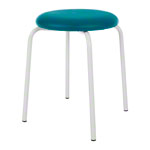 Gymnastikhocker Standard mit Polster, 38 cm, Gestellfarbe wei