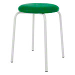 Gymnastikhocker Standard mit Polster, 38 cm, Gestellfarbe wei