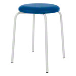 Gymnastikhocker Standard mit Polster, 38 cm, Gestellfarbe wei