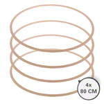 Abbildung zeigt Gymnastikreifen aus Holz, 4er-Set, ø 80 cm
