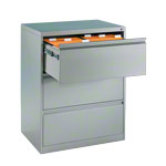 Hängeregistraturschrank mit 3 Schubladen, LxBxH 104,5x78,7x59 cm, zweibahnig