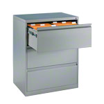 Hängeregistraturschrank mit 3 Schubladen, LxBxH 104,5x78,7x59 cm, zweibahnig